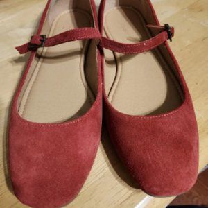 Crown Vintage Suede Mary Jane Shoes